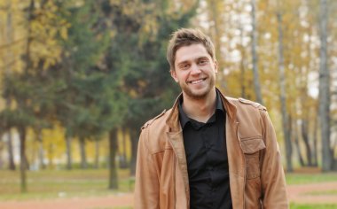 Headshot of an excited man